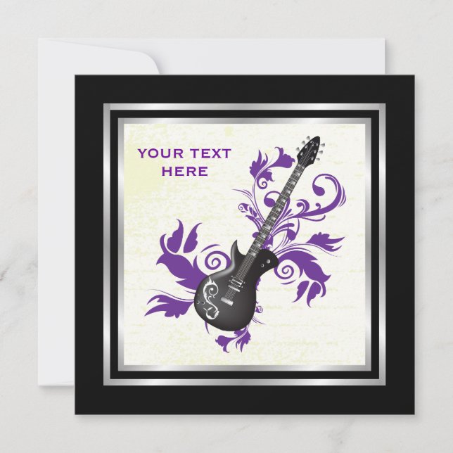 Invitation Guitare électrique sur des produits personnalisés  (Devant)