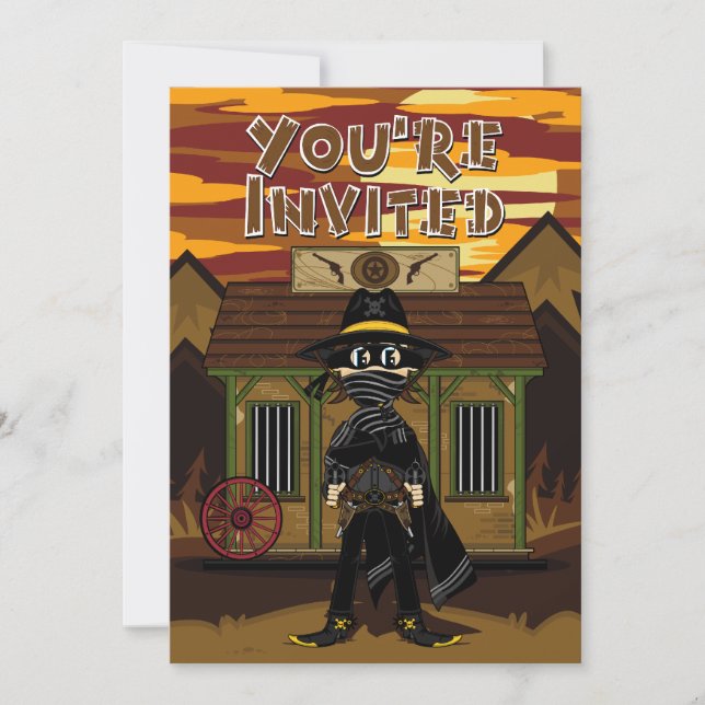 Invitation Gunslinger masqué à l'Invitation du Jail Party (Devant)