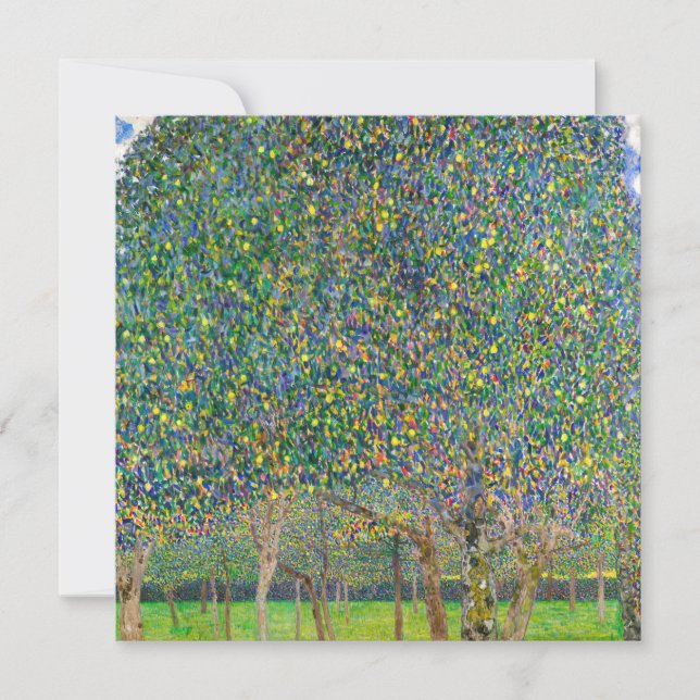Invitation Gustav Klimt - Arbre à poires (Devant)