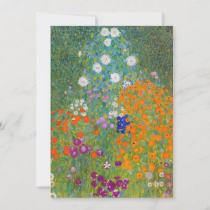 Invitation Gustav Klimt - Jardin de fleurs