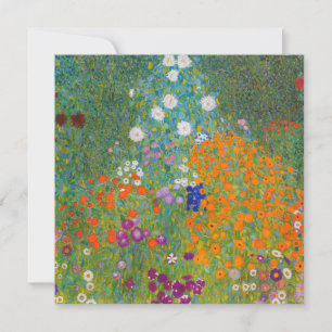 Invitation Gustav Klimt - Jardin de fleurs