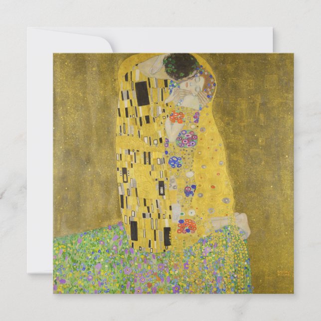Invitation Gustav Klimt - Le baiser (Devant)