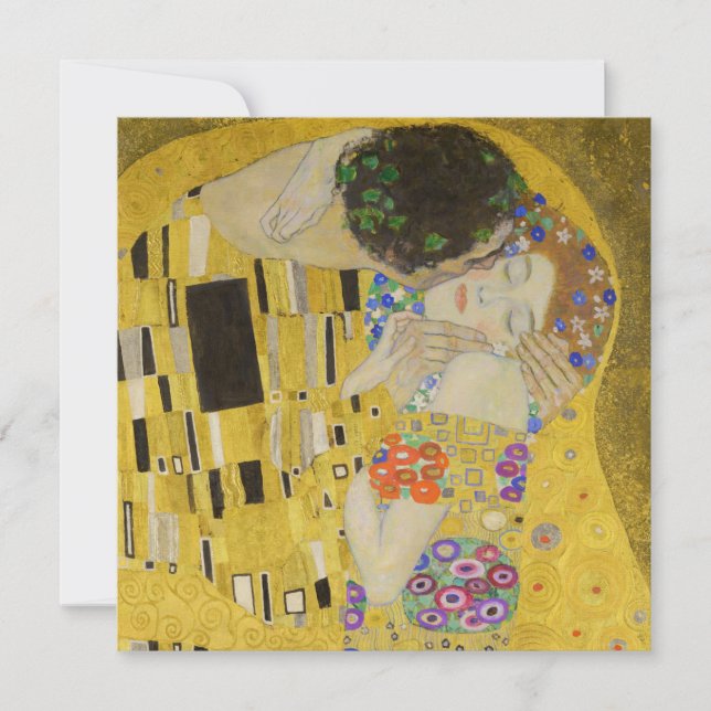 Invitation Gustav Klimt - Le baiser (Devant)