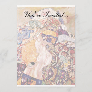 Invitation Gustav Klimt - Le Berceau - Nouveau-né