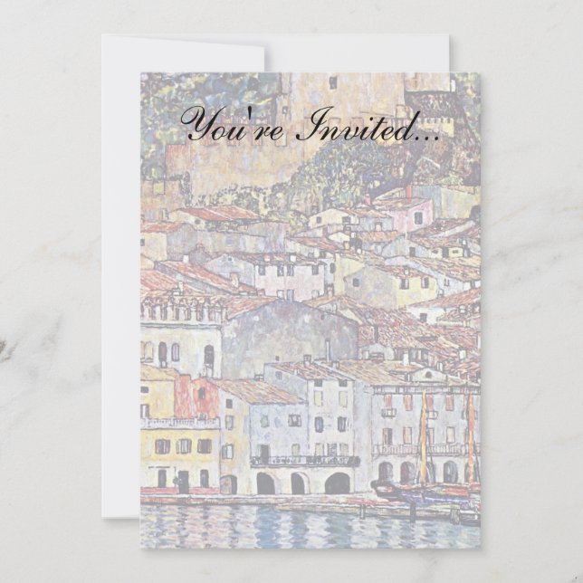 Invitation Gustav Klimt - Malcesine au lac de Garde Italie (Devant)