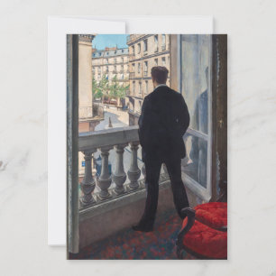 Invitation Gustave Caillebotte - Jeune Homme à sa Fenêtre