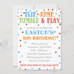 Invitation Gymnastique   Gymnastique Invitation d'