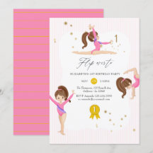Gymnastique rose et or 1er anniversaire