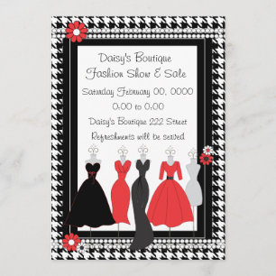 Invitation Habillement Shop Daisy Thème