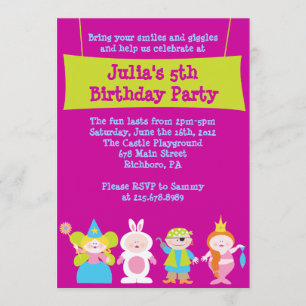 Invitation Habillez l'invitation d'anniversaire de partie de