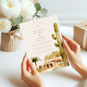 Invitation Hacienda du désert style Mariage