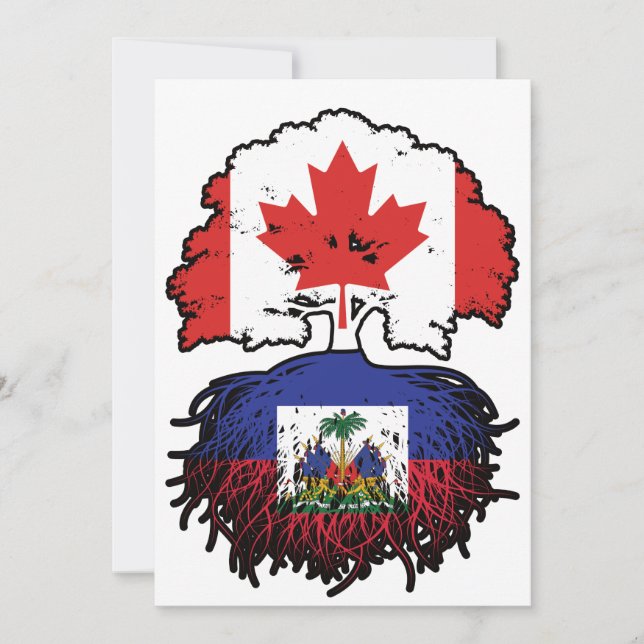 Invitation Haïti Haïti Haïti Canada drapeau des racines de l' (Devant)
