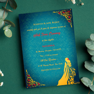 Invitation Half Saree Ritu Kala Samskara