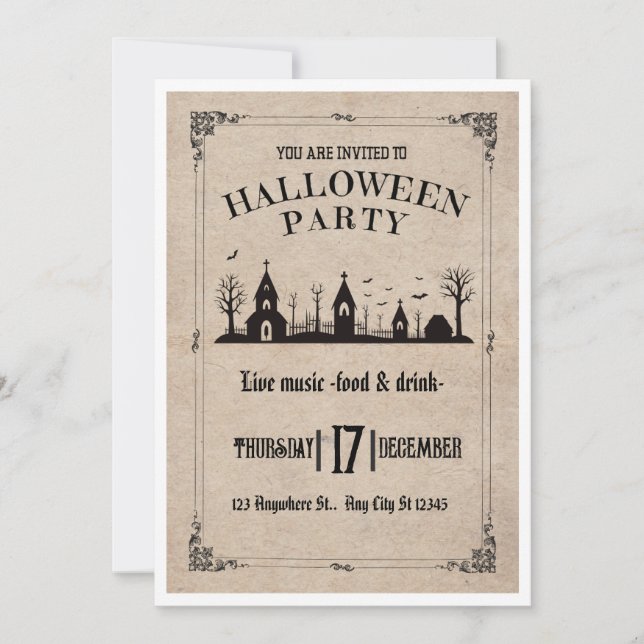 Invitation Halloween (Devant)