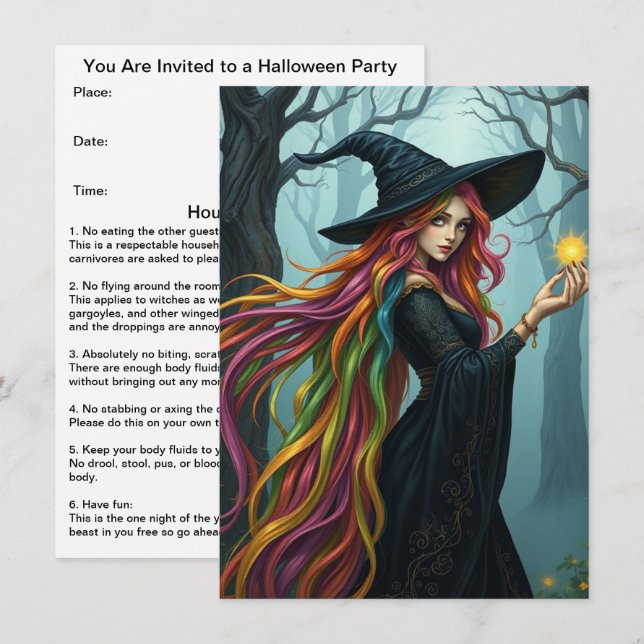 Invitation Halloween (Devant / Derrière)