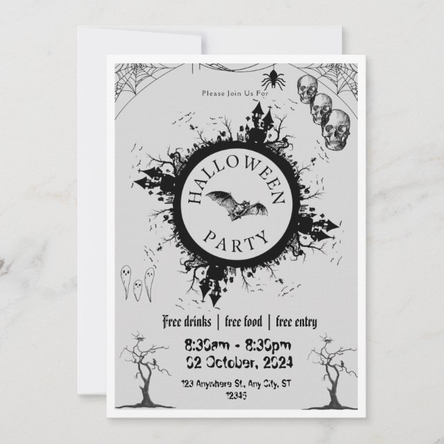 Invitation Halloween (Devant)