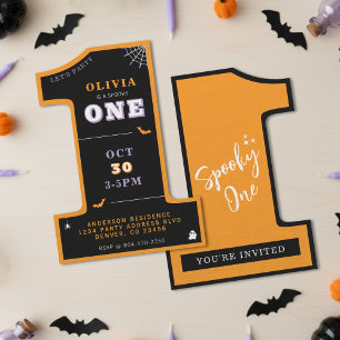 Invitation Halloween 1er Anniversaire fête Éffrayant un