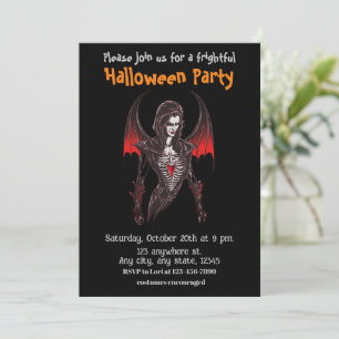 Invitation Halloween, 6 vampires, effrayant, c2, effrayant,