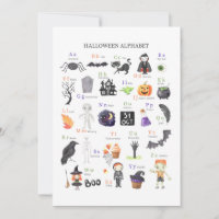 Halloween ABC Poster Guide d'étude pour enfants