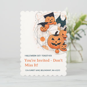 Invitation Halloween Abstrait moderne
