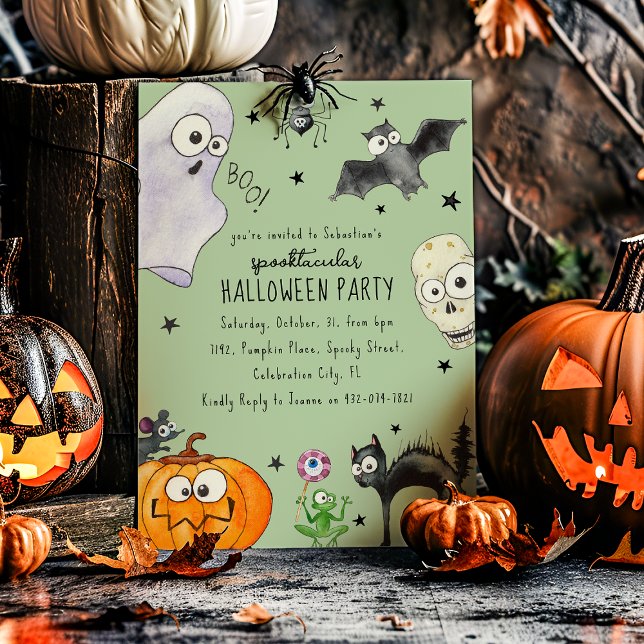 Invitation Halloween amusant pour les enfants (Créateur téléchargé)