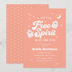 Invitation Halloween Baby shower Little Free Spirit
