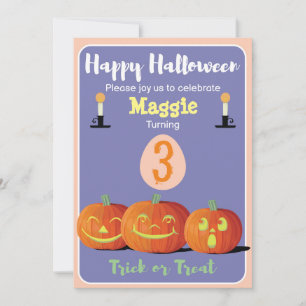 Invitation Halloween Bel Anniversaire Personnalisé