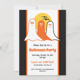 Invitation Halloween Boo Fantômes, enfants, famille