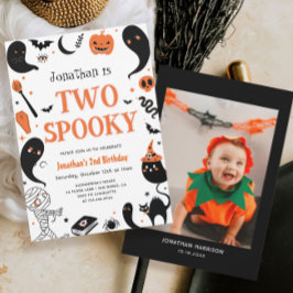 Invitation Halloween Boy Photo 2e fête d'anniversaire