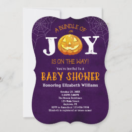 Invitation Halloween Bundle Of Joy Baby shower Citrouille