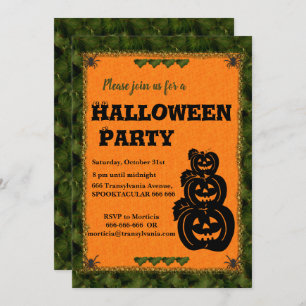 Invitation Halloween citrouille Patch