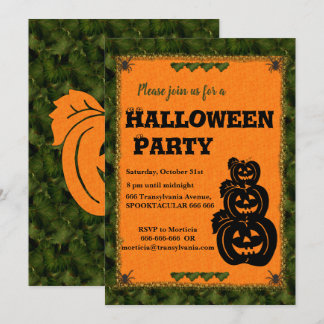 Invitation Halloween citrouille Patch