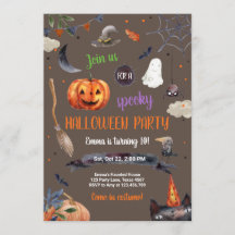 Halloween Citrouille sorcière chat araignée Éffray