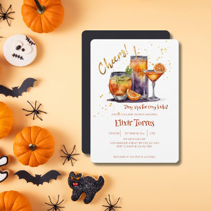 Invitation Halloween Cocktail Boissons Baby shower