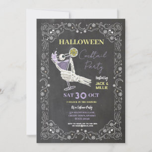Invitation Halloween Cocktail Party Booze Boos