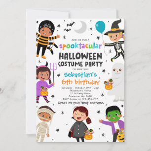 Invitation Halloween Costume Spooktacular Anniversaire