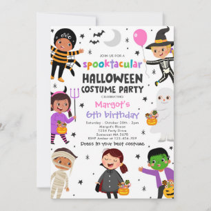 Invitation Halloween Costume Spooktacular Anniversaire