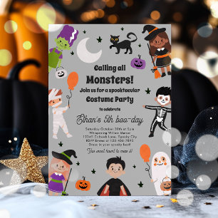 Invitation Halloween Costume Spooktacular Anniversaire
