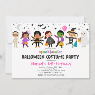 Invitation Halloween Costume Spooktacular Anniversaire