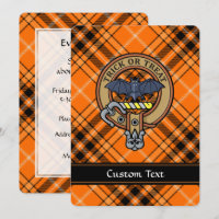 Halloween Crest sur l'invitation de Tartan