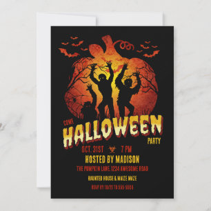 Invitation Halloween de l'infection de Zombie