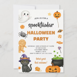 Invitation Halloween de style ancien modifiable