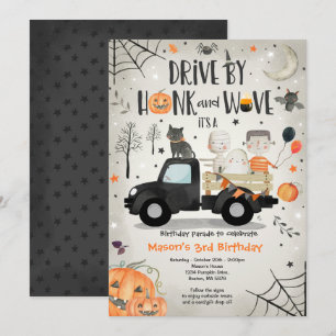 Invitation Halloween Drive By Birthday Party Parade