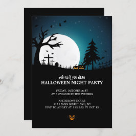 Invitation Halloween du cimetière éffrayant