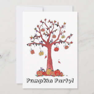 Invitation Halloween du parti citrouille