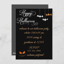 Invitation Halloween écrivez votre texte