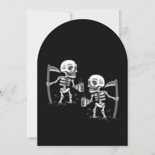 Invitation halloween effrayant morceau de squelette