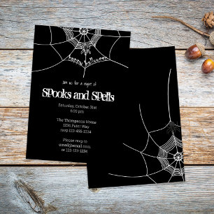 Invitation Halloween Éffrayant Scandale Spider Web mignonne P