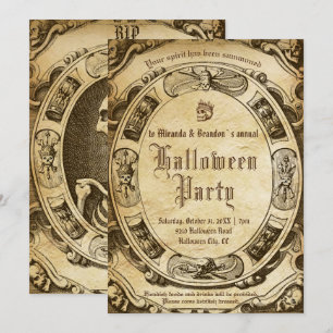 Invitation Halloween Éffrayant victorien Vintage effrayant