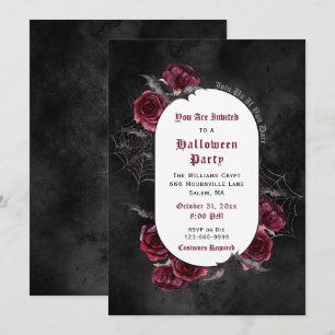 Invitation Halloween élégante chauve-souris Rose